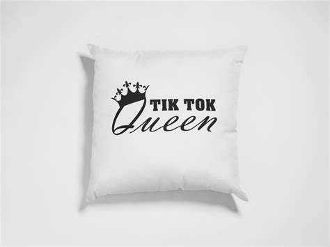 Tik Tok Queen Cushion Cover Tik Tok Lover Tik Tok T For Tik Etsy