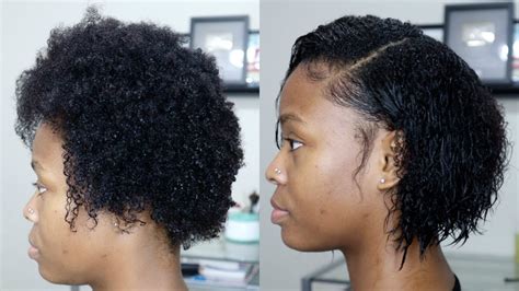 She Texlaxed Her Natural Hair 4b Curly To Wavy Full