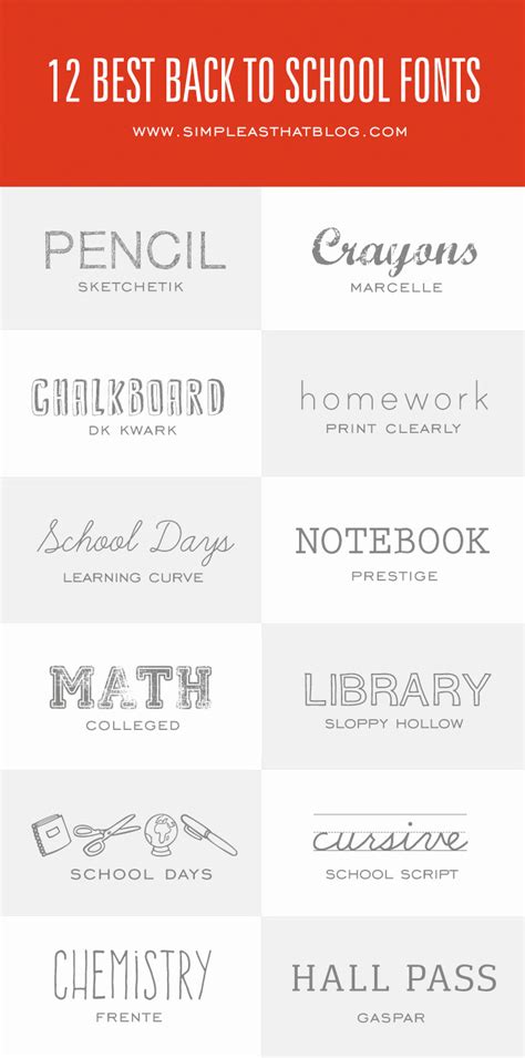 12 Of The Best Fonts For Back To School