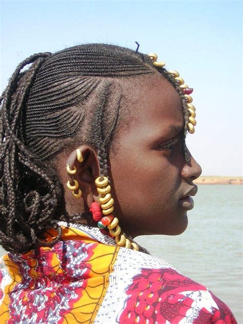 Africa Bozo Girl In A Village Along The Niger River Mali