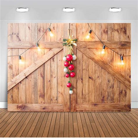 Buy Moca Rustic Christmas Barn Door Backdrop Christmas Party