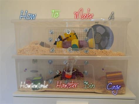 How To Make A Homemade Hamster Bin Cage Hamster Bin Cage Hamster