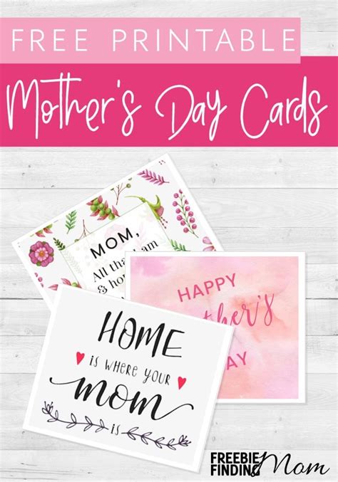 Design, print, and share a personalized mother's day card with adobe spark's creative tools and editable, resizable templates. Free Mother's Day Printable Cards
