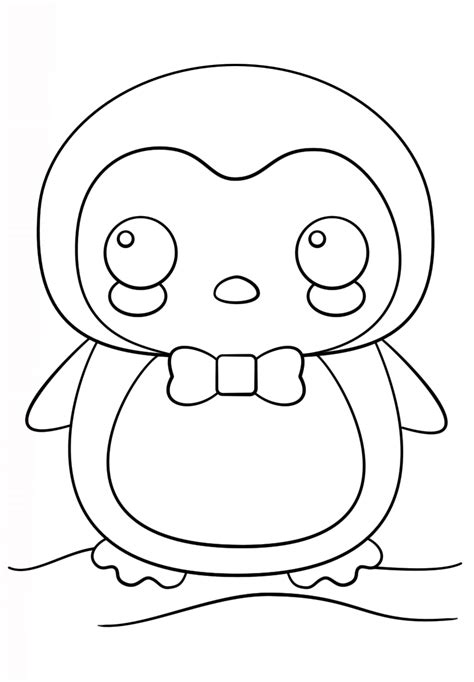 Need penguins to print and color? Little Cute Penguin Coloring Page - Free Printable ...