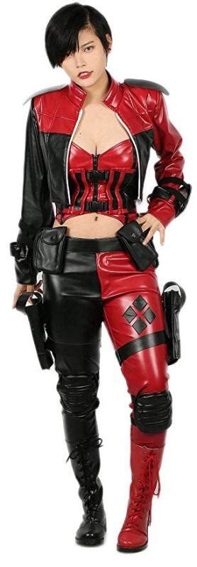 Women S Coats Jackets And Waistcoats Injustice 2 Harley Quinn Fancy Dress Leather Jacket Clothes