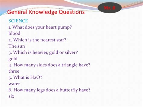 General knowledge quiz questions are a great fun for people of all ages. Science General Knowledge Questions For Grade 3 - KnowledgeWalls