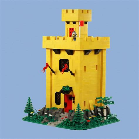 A Lego Castle Made To Look Like It Is In The Air