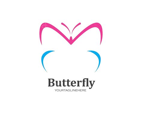 Butterfly Logo Iconvector Template Metamorphosis Green Caterpillar