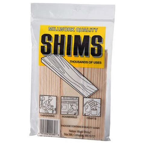 Nelson Wood Shims Elson 6" 9 Pack Wood Shims in Poly Bag to Hang On A