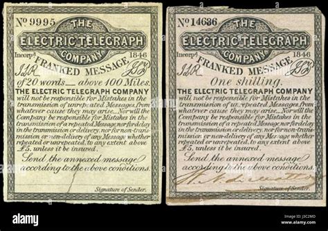Electric Telegraph Company Stamps 1854 Stock Photo Alamy