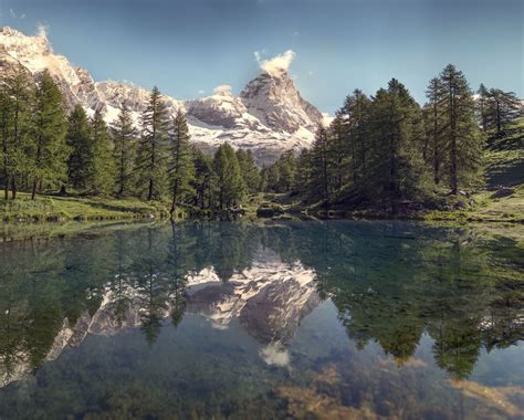 The Matterhorn From The Less Visited Italian Side In Valle Daosta