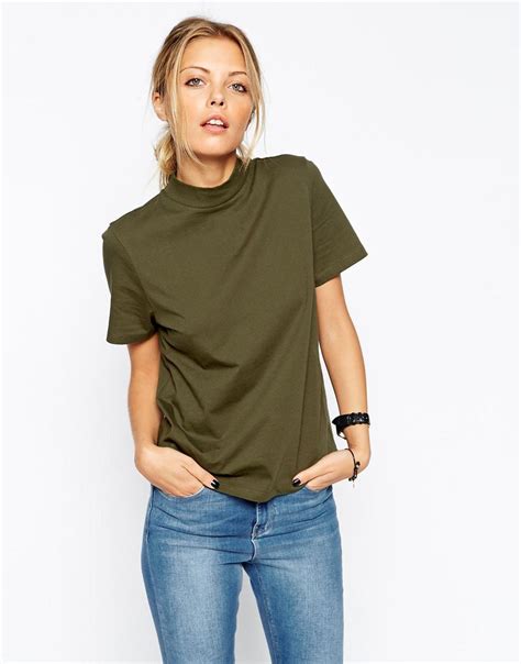 Asos The High Neck T Shirt At Latest Fashion Clothes