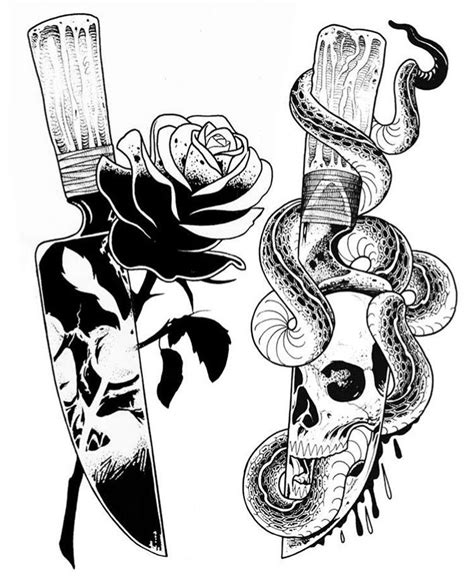 Pin By Sam Carlos On Knives Sleeve Tattoos Tattoo Sketches Sketches
