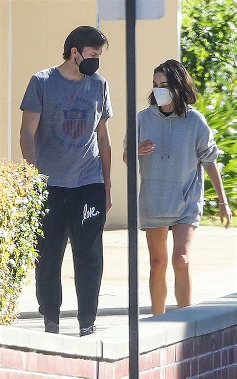 Ashton Kutcher And Mila Kunis Twin In Gray After Pledging 3m In
