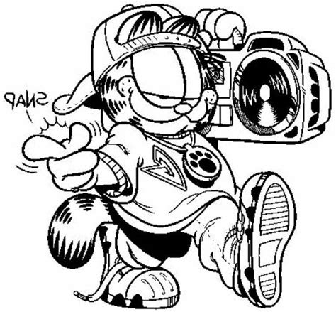 Add a splash of color to your photos. Garfield Coloring Pages Black and White - Free Printable ...