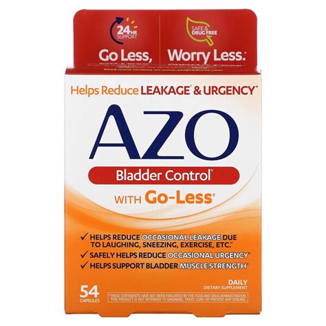 Azo Bladder Control With Go Less 54 Capsulessingapore