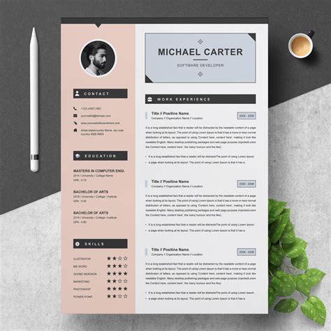 39 Word Document Modern Cv Template Word Free Download Pics Get