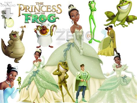 60 Disney Princess Tiana And The Frog Clipart Digital Etsy