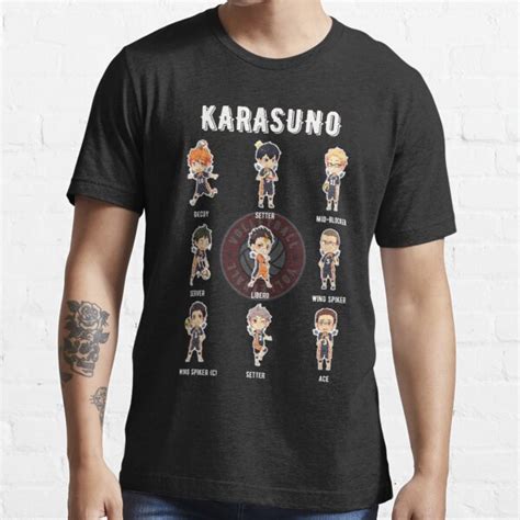 Team Karasuno Chibi Players T Shirt For Sale By Animemart07
