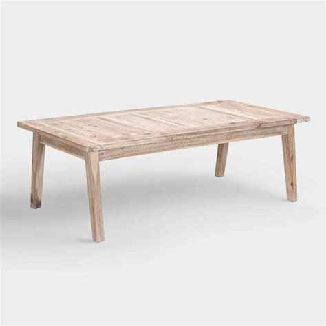 Add storage or display space with this coffee table. Cost Plus World Market White Wood Montigo Outdoor ...