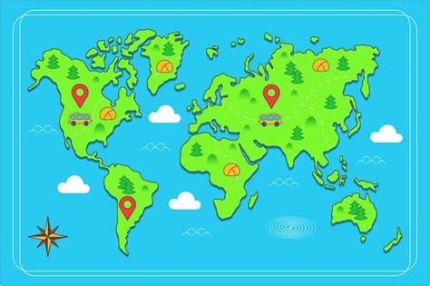 World Map Cartoon Images Free Download On Freepik