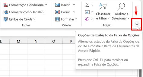 Faixa de Opções no Excel Como Exibir e Ocultar Ninja do Excel