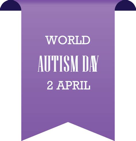 Autism Awareness Day Violet Purple Text For World Autism Awareness Day