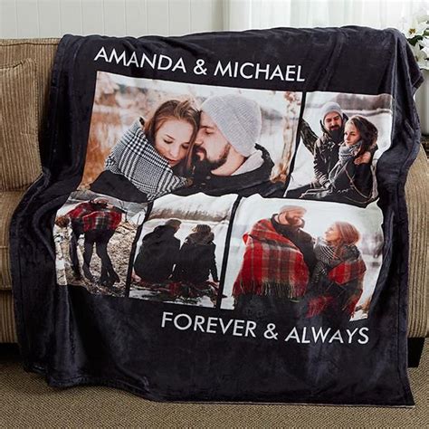 Personalized Photo Fleece Blankets Picture Perfect 5 Photos