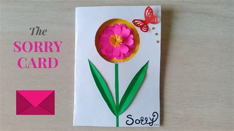 Diy How To Make A Beautiful Sorry Card Sorry Card Tutorial Youtube