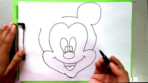 How To Draw Mickey Mouse Step By Step Mickey Mouse Face Drawing Is