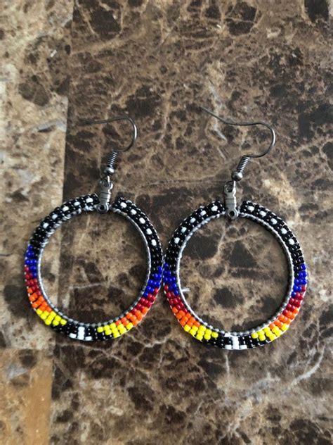 Native American Beaded Hoop Earrings For Sale In Mesa AZ OfferUp