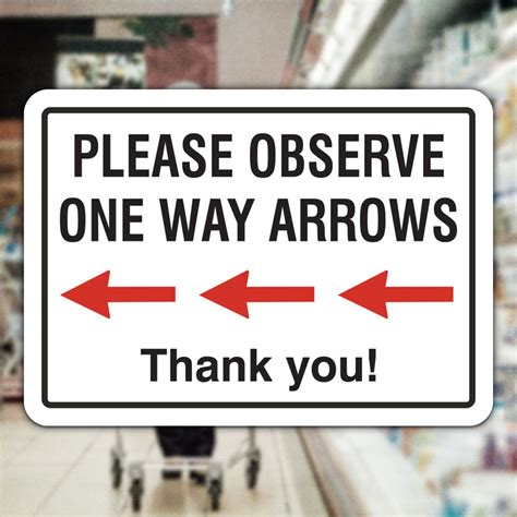 One Way Left Arrow Sign Save 10 Instantly