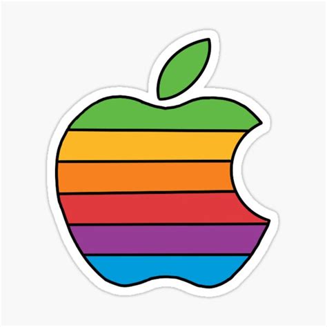 Rainbow Apple Sticker For Sale By Rhyannamorgan Redbubble