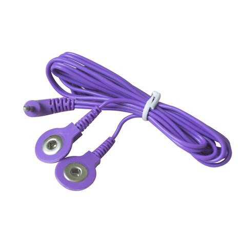 Electrode Lead Wire Connecting Cable With 2 Buttons For Tens Massager 2