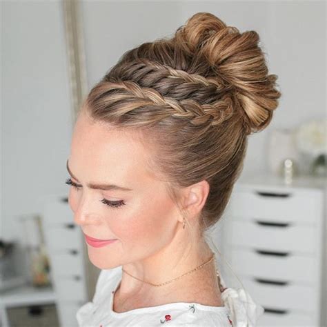 We show you french braid hairstyles that you'll love! Fishtail French Braid Double Bun | MISSY SUE | Hair braid ...