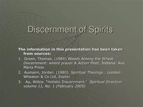 Ppt Discernment Of Spirits Powerpoint Presentation Free Download