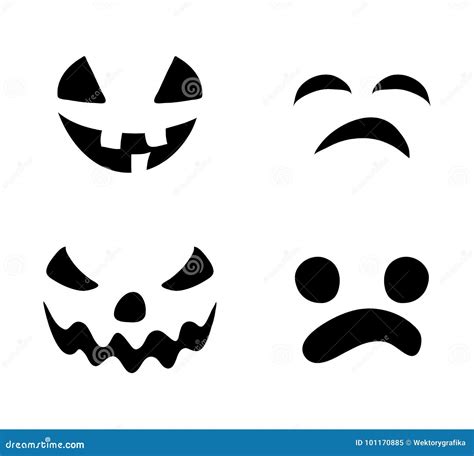 Jack O Lantern Smile Silhouette Vector Symbol Icon Design Beaut Stock