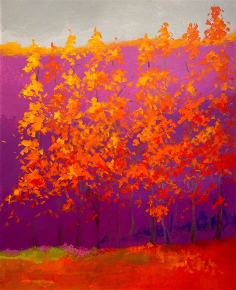 Charles Emery Ross Ce Ross Purple Trees Colorful Contemporary