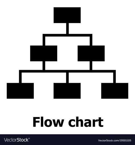 Flow Chart Icon Simple Style Royalty Free Vector Image