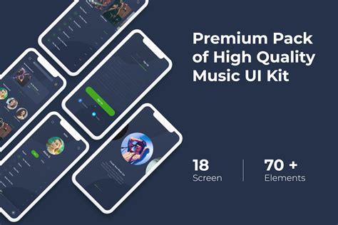 mobile ui kit music app