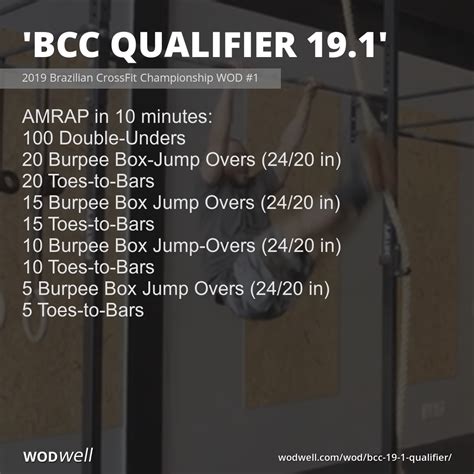 Bcc Qualifier 191 Workout 2019 Brazilian Crossfit Championship Wod