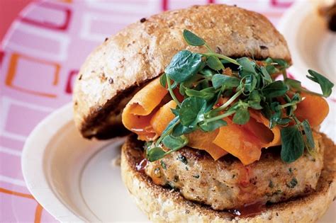 No more dry chicken, and you can have these burgers on the table in half an hour. Thai Chicken Burgers Recipe - Taste.com.au