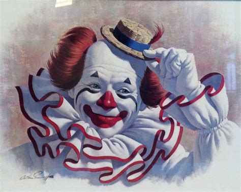 Arthur Sarnoff Vintage Clown Clown Paintings Creepy Clown