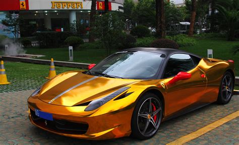 They can be upgraded to have custom colors, plated in chrome, have a heated element added or soft wheel covers for comfort and a secure grip. Super Car Central : GOLD Ferrari 458 Spider - A Car You ...