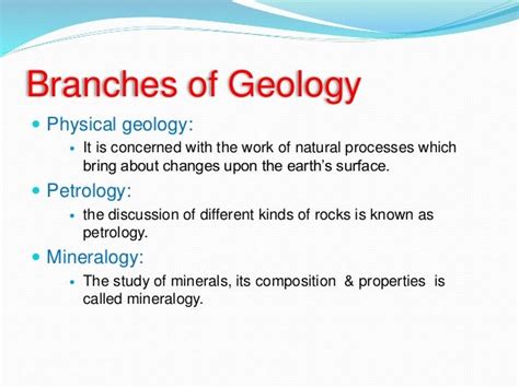 What Are The Primary Principal Branches Of Geology Naturalmedico