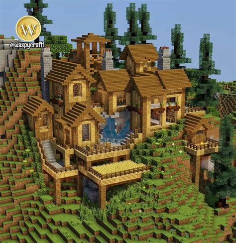 Minecraft Best Builds On Instagram Amazing Hilltop House By