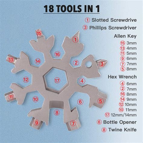 （christmas Surprise）18 In 1 Snowflake Multi Tool Worth Buy Store