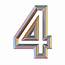 Number 4 Metal Three Dimensional Shape Stock Photos Pictures 