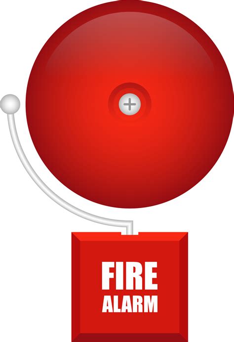 Fire Alarm Vector Illustration Isolated On White Background PNG