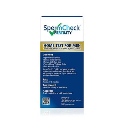 Spermcheck Fertility Home Sperm Test Kit Indicates Normal Or Low Sperm Count Ebay